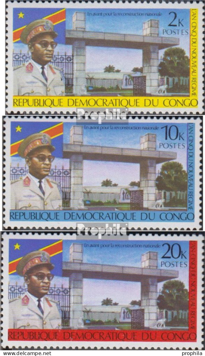 Kongo (Kinshasa) 392-394 (kompl.Ausg.) Postfrisch 1970 Regierungswechsel - Nuovi