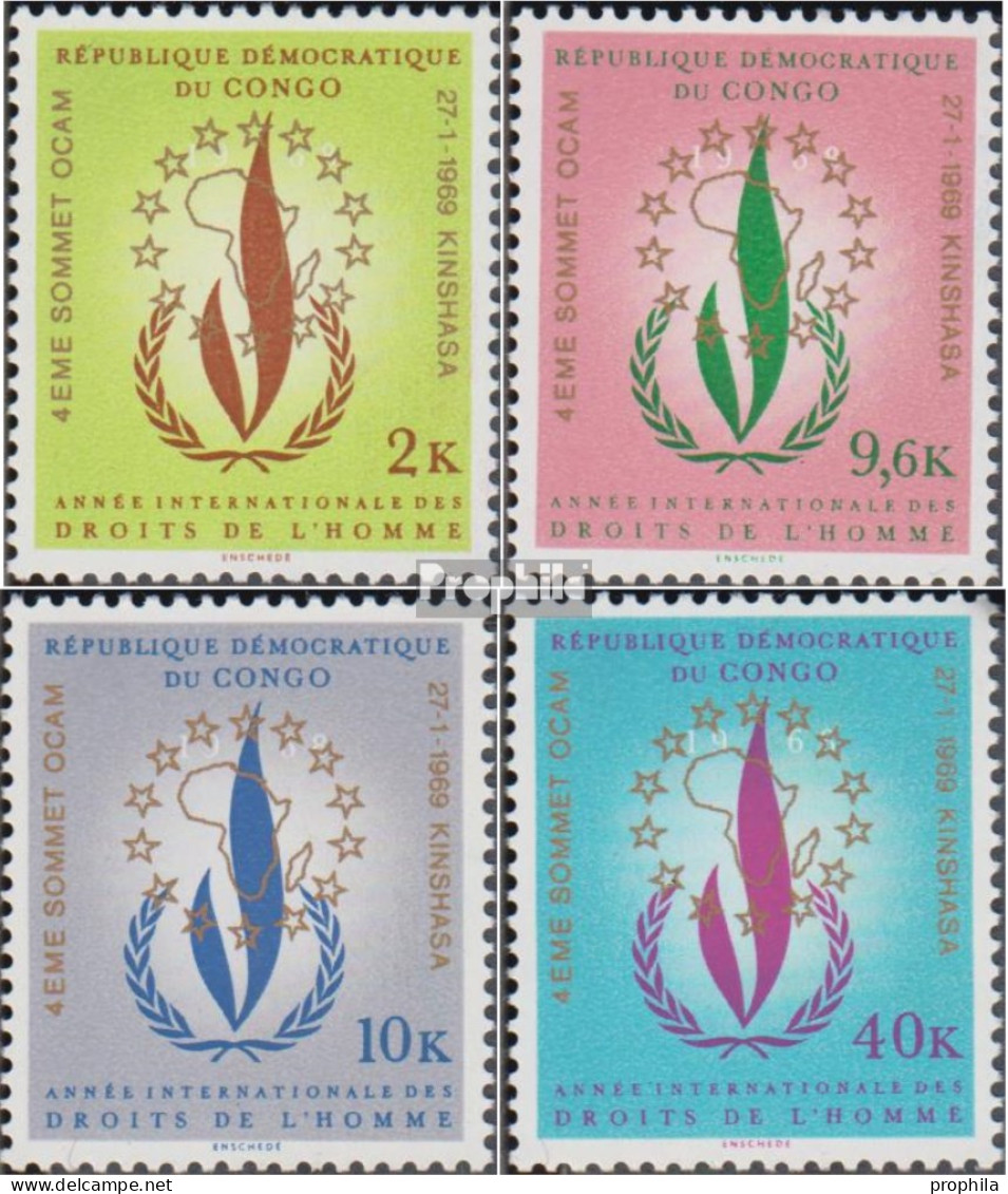 Kongo (Kinshasa) 326-329 (kompl.Ausg.) Postfrisch 1969 OCAM-Tagung - Mint/hinged