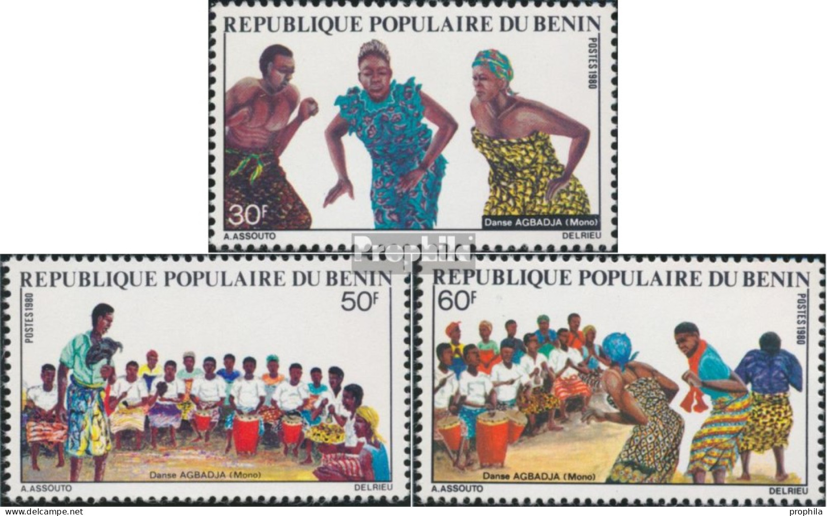 Benin 233-235 (kompl.Ausg.) Postfrisch 1980 Tanz - Bénin – Dahomey (1960-...)