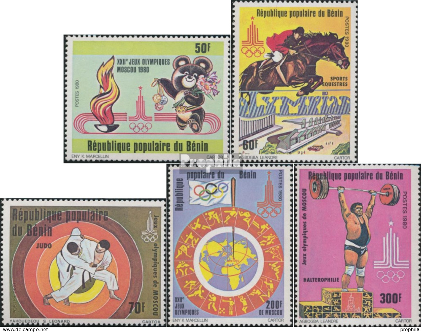 Benin 225-229 (kompl.Ausg.) Postfrisch 1980 Olympia - Benin – Dahomey (1960-...)