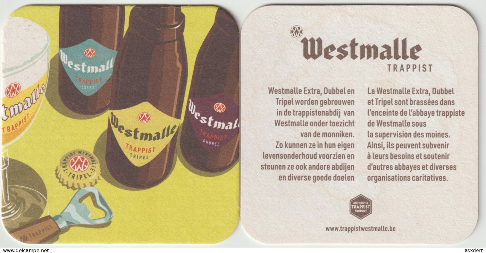 Viltje  Bier Westmalle - Trappist - Portavasos