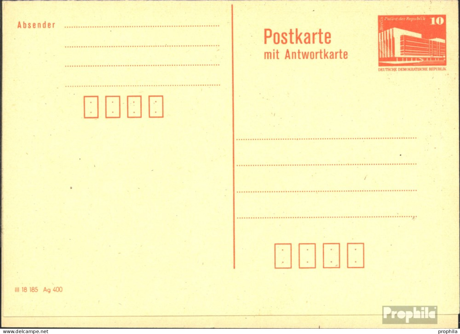 DDR P88 Amtliche Postkarte Gefälligkeitsgestempelt Gebraucht 1986 Bauwerke - Postkaarten - Gebruikt