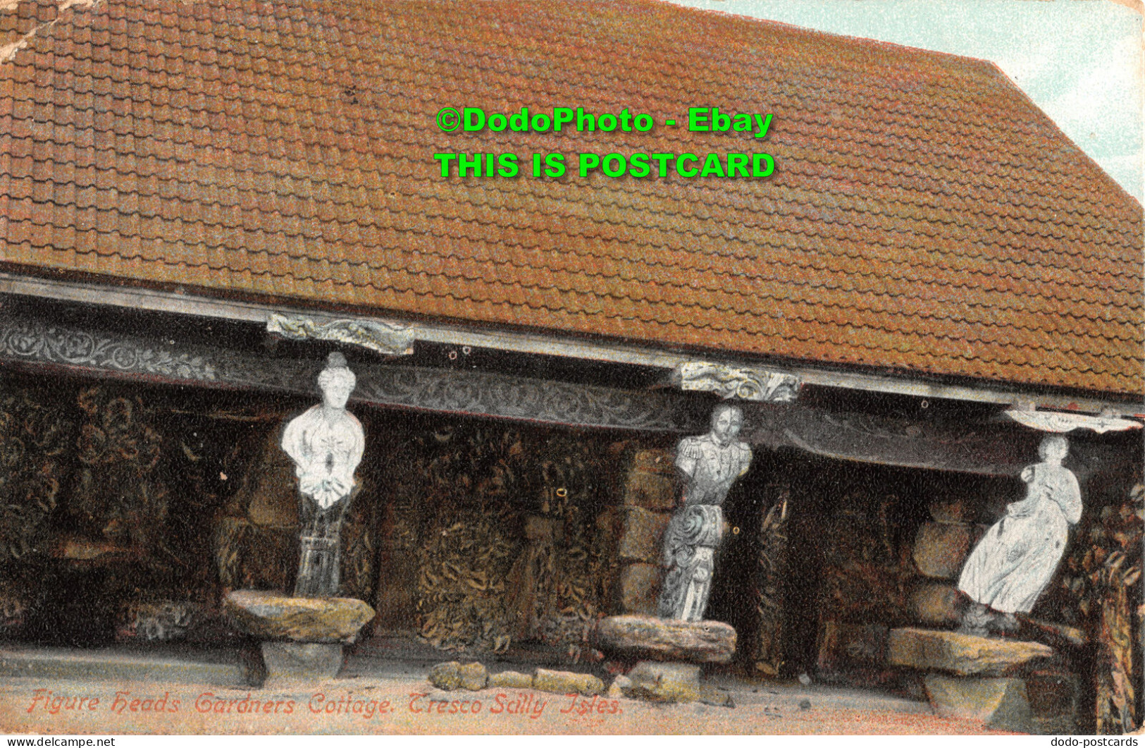 R430120 Figure Heads Gardners Cottage. Tresco Scilly Isles. Empire Series London - Altri & Non Classificati