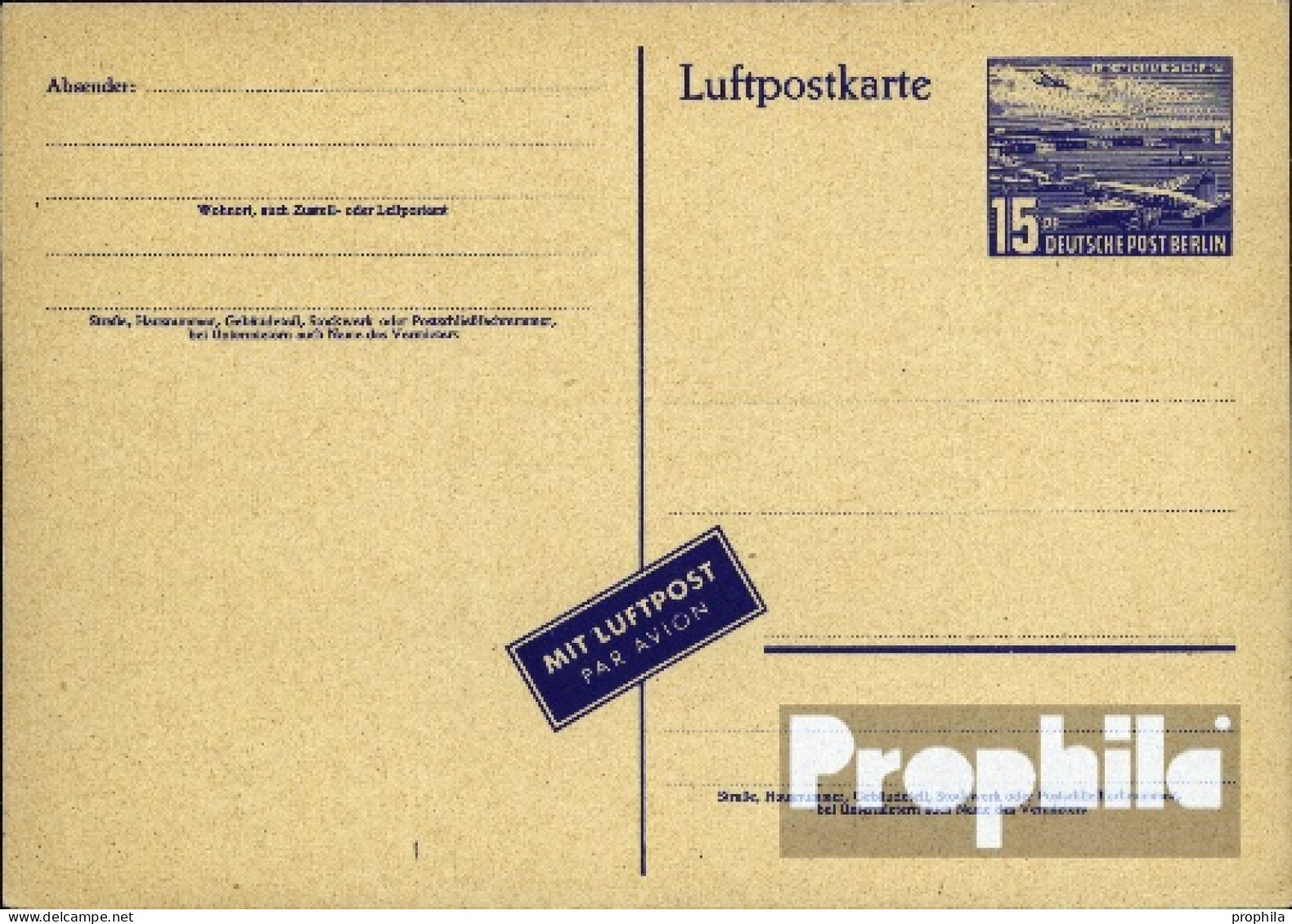 Berlin (West) P16a Amtliche Postkarte Gebraucht 1953 Berliner Bauten I - Altri & Non Classificati
