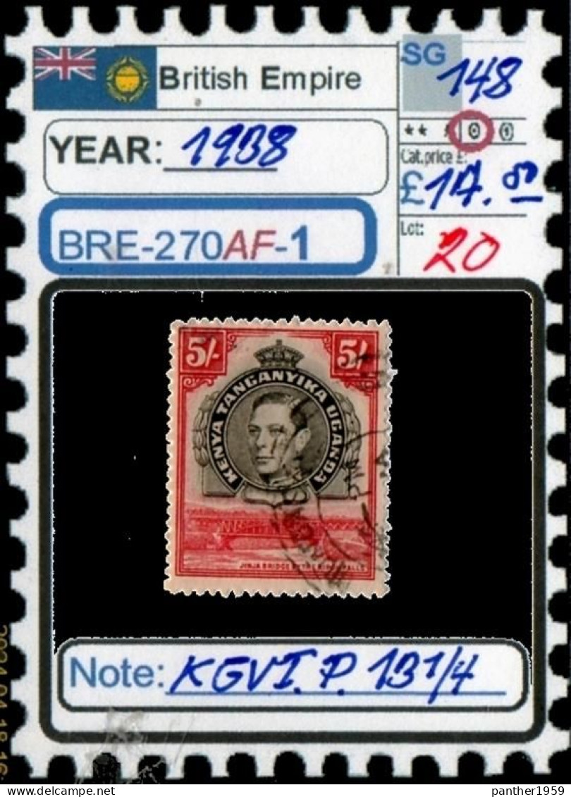 BRITISH EMPIRE#:AFRICA# K.U.T. #CROWN COLONI# KING GEORGE VI#  (BRE-270AF-1) (20) - Kenya, Ouganda & Tanganyika