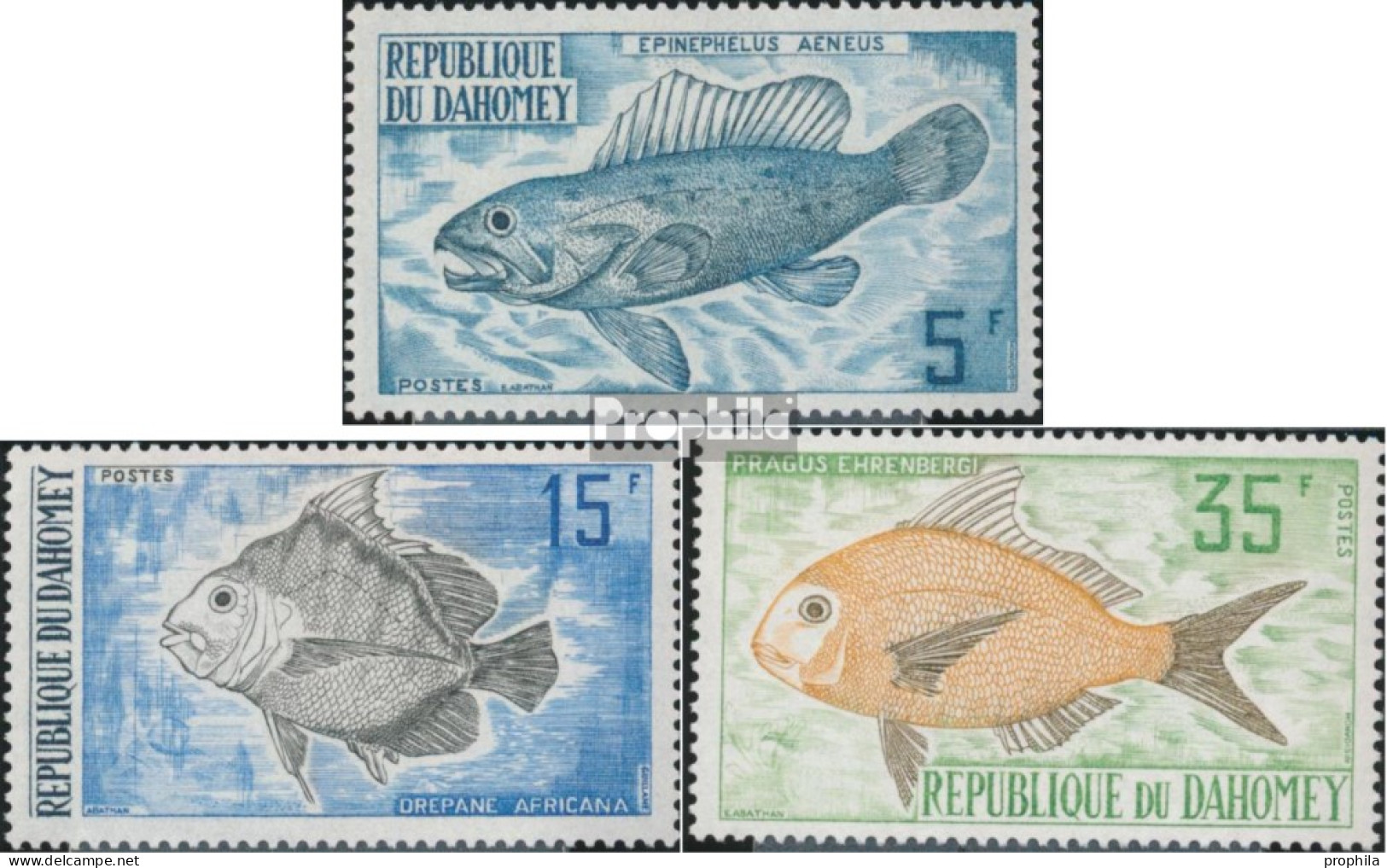 Dahomey 531-533 (kompl.Ausg.) Postfrisch 1973 Fische - Benin – Dahomey (1960-...)