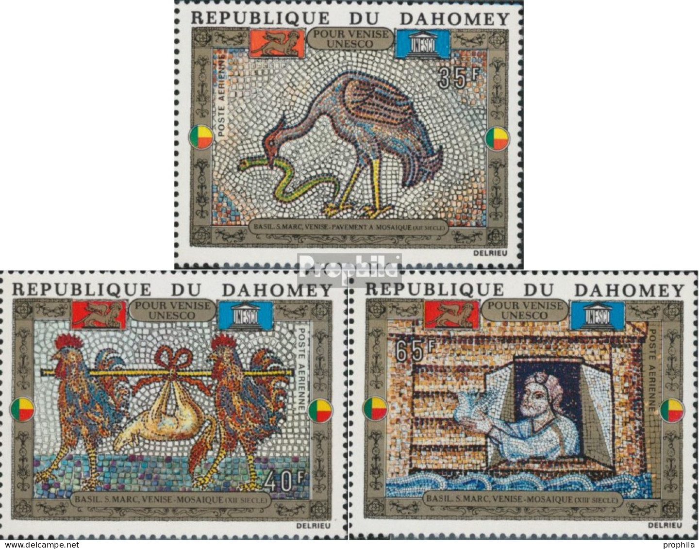 Dahomey 480-482 (kompl.Ausg.) Postfrisch 1972 Venedig - Benin – Dahomey (1960-...)