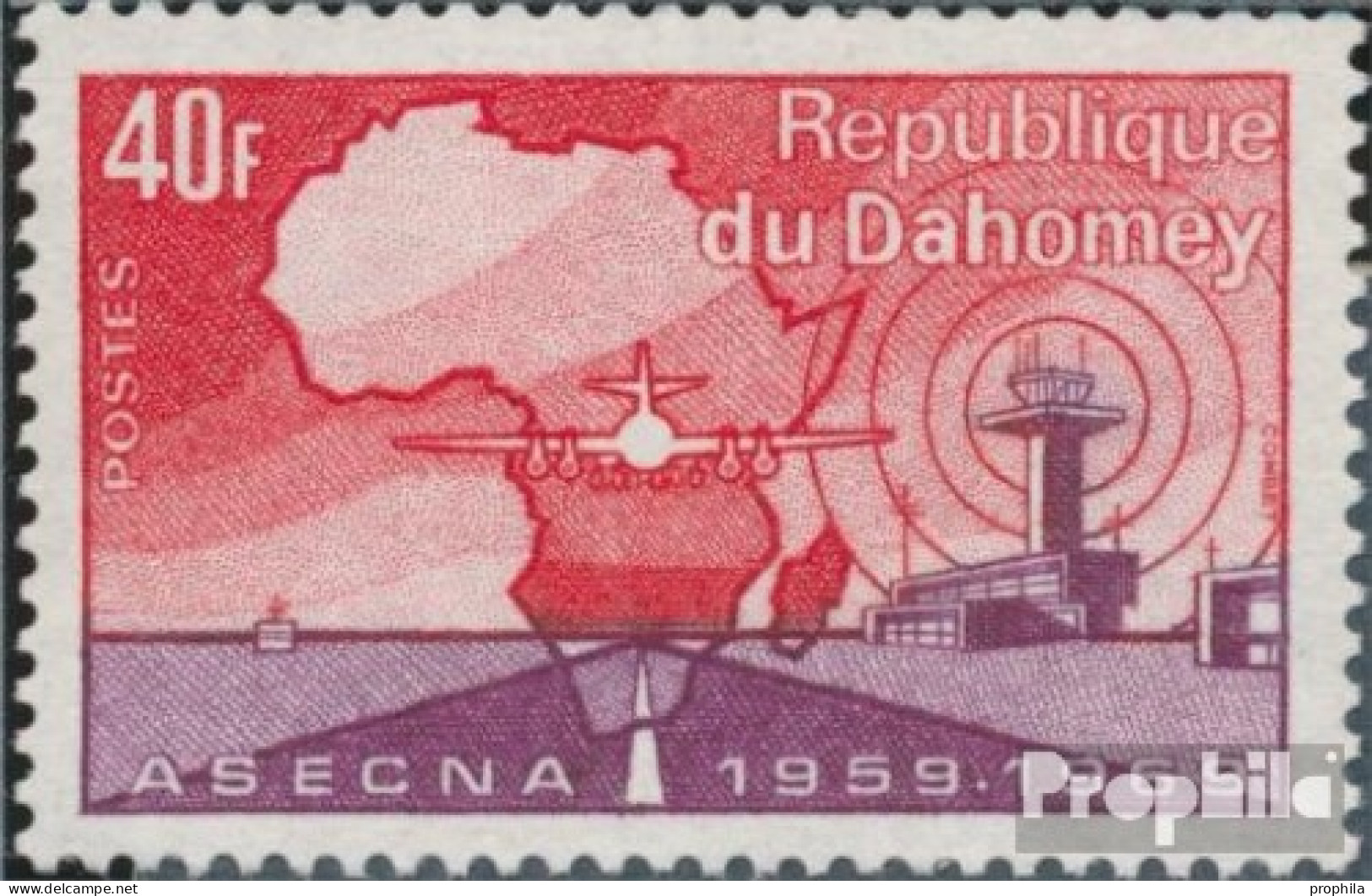 Dahomey 418 (kompl.Ausg.) Postfrisch 1970 Flugsicherung - Bénin – Dahomey (1960-...)