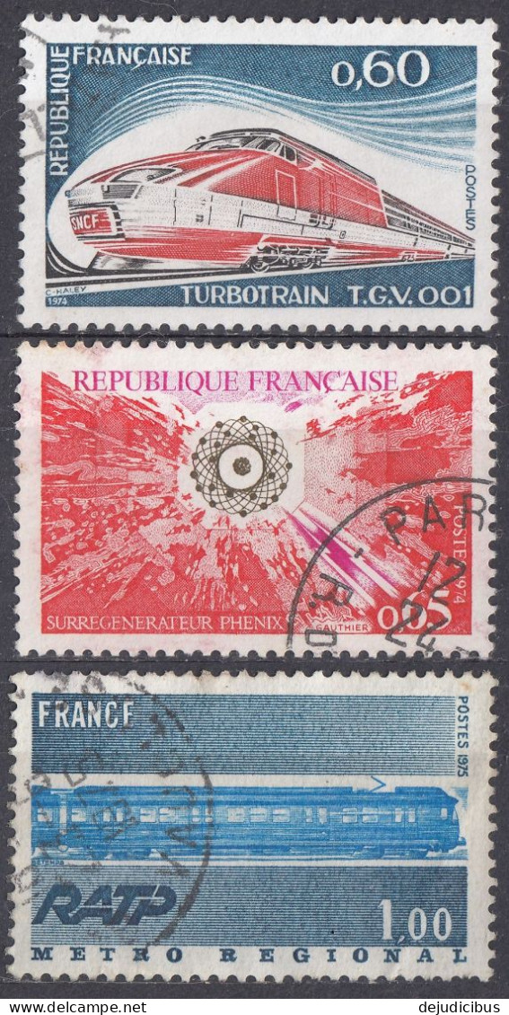 FRANCE - 1974/1975 - Lotto Di 3 Valori Usati: Yvert 1802/1804. - Used Stamps