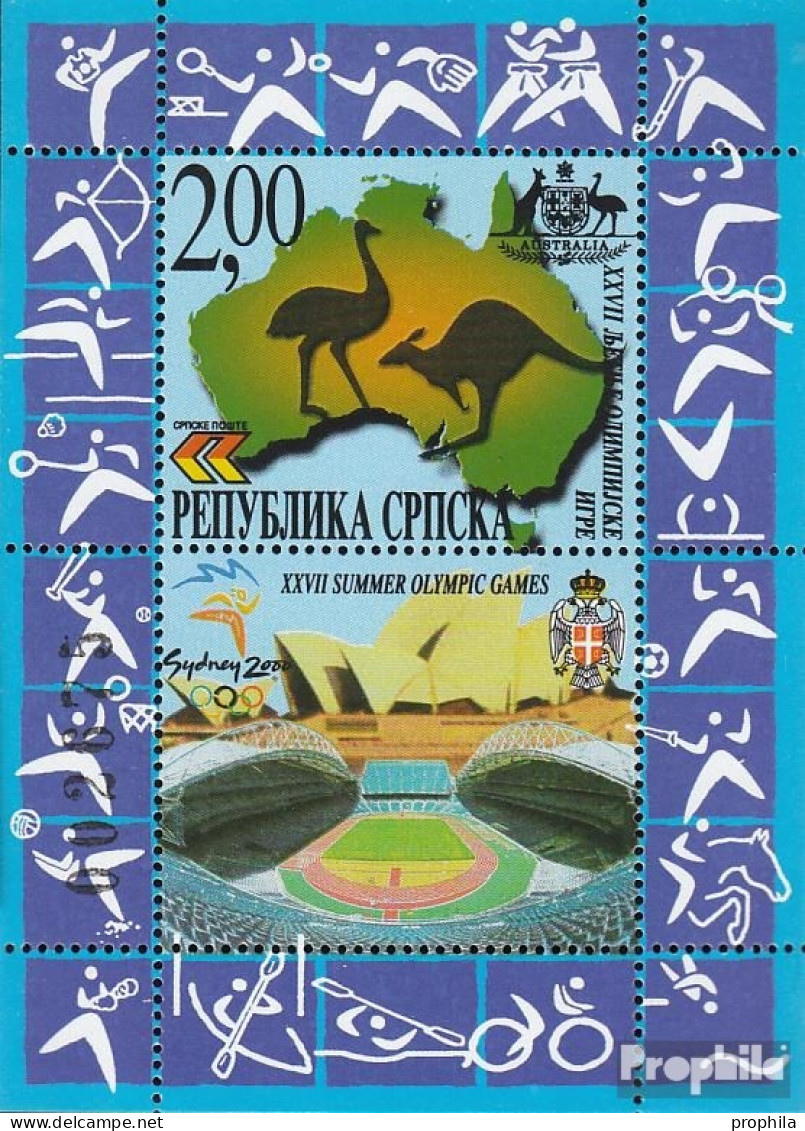 Bosnien - Serbische Republ. Block3 (kompl.Ausg.) Postfrisch 2000 Olympische Sommerspiele - Servië