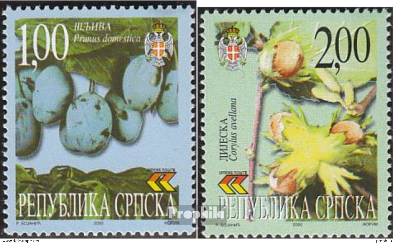 Bosnien - Serbische Republ. 160-161 (kompl.Ausg.) Postfrisch 2000 Einheimische Flora - Bosnia And Herzegovina