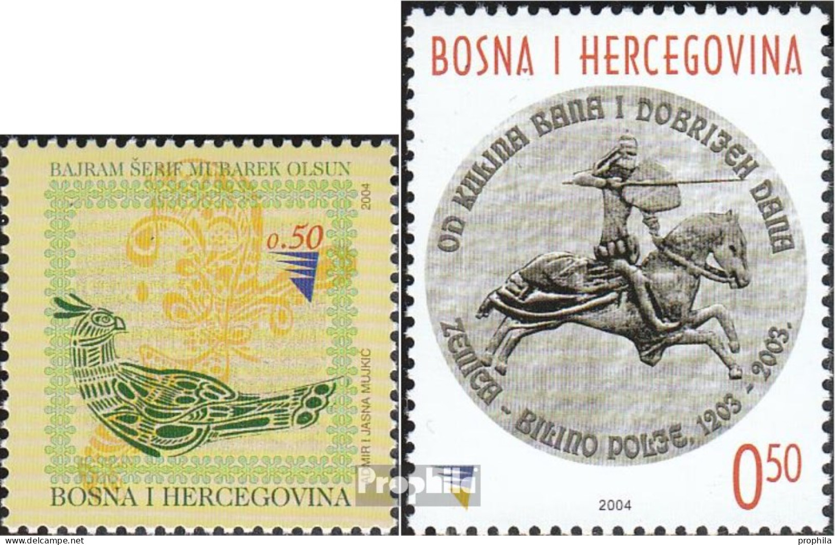 Bosnien-Herzegowina 321,322 (kompl.Ausg.) Postfrisch 2004 Bayram-Fest, Ban Kulin - Bosnia And Herzegovina