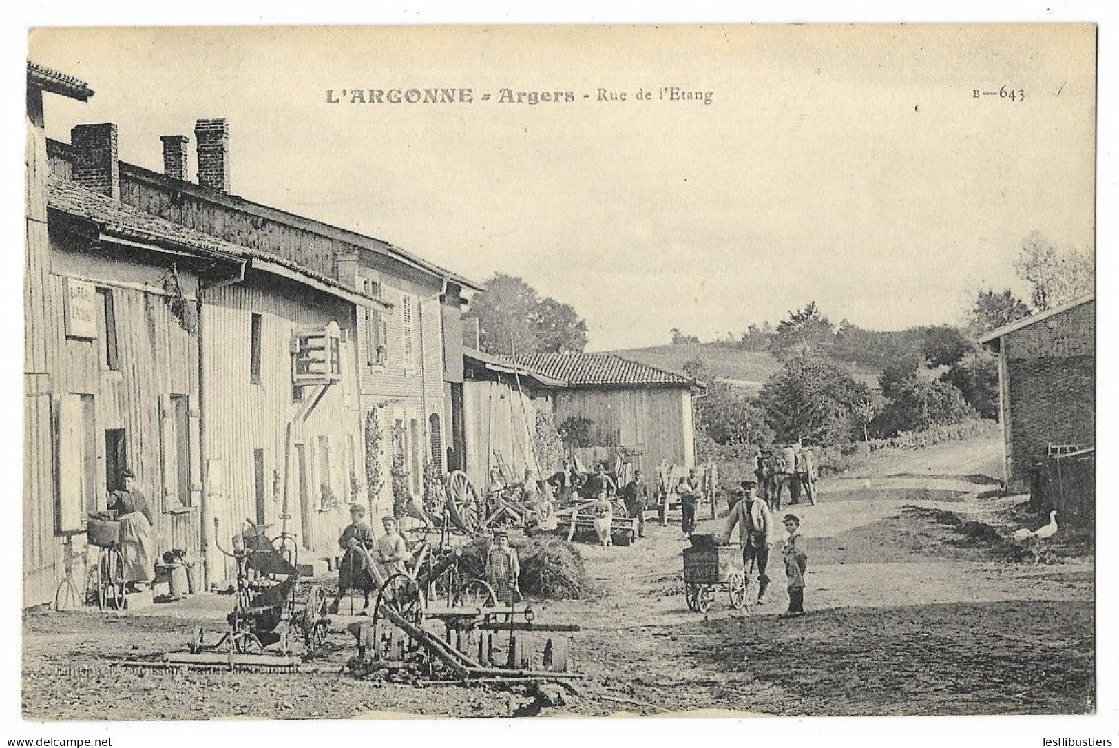 CPA 51 L' ARGONNE - ARGERS Rue De L' Etang - Other & Unclassified