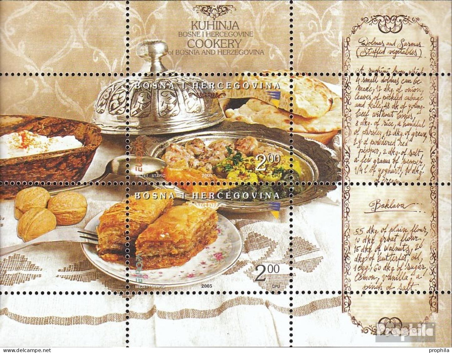 Bosnien-Herzegowina Block25 (kompl.Ausg.) Postfrisch 2005 Gastronomie - Bosnien-Herzegowina