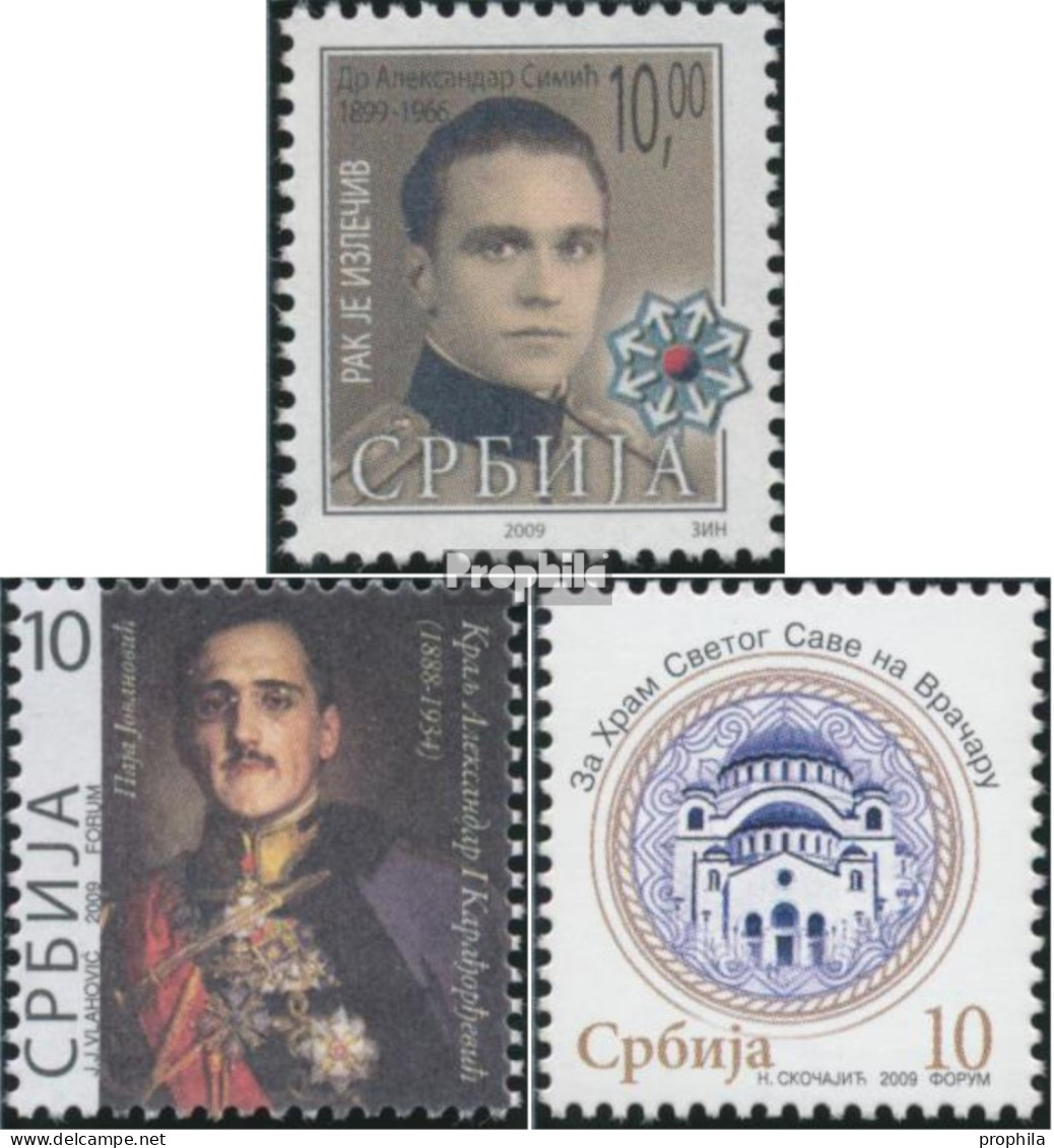 Serbien Z24,Z26,Z27 (kompl.Ausg.) Postfrisch 2009 Zwangszuschlag - Serbia