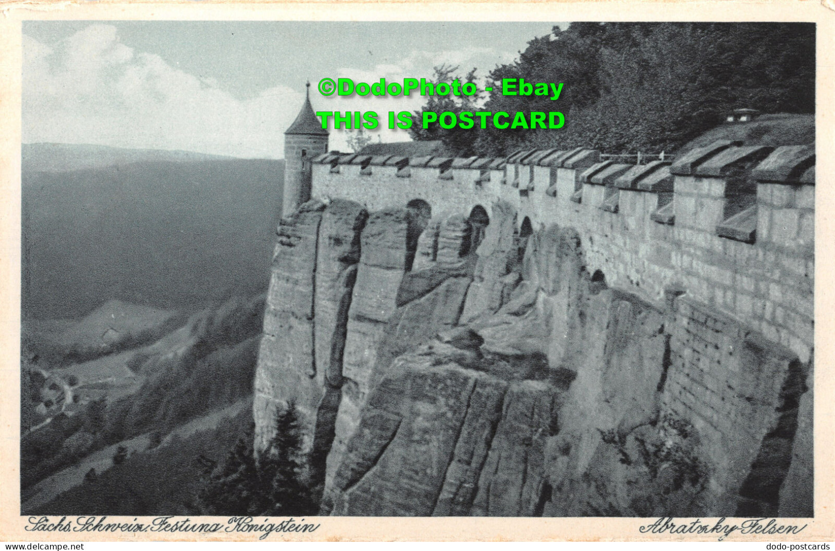 R430333 Sachs Schweiz. Festung Konigstein. Abratzky Felsen. K 959 - Wereld