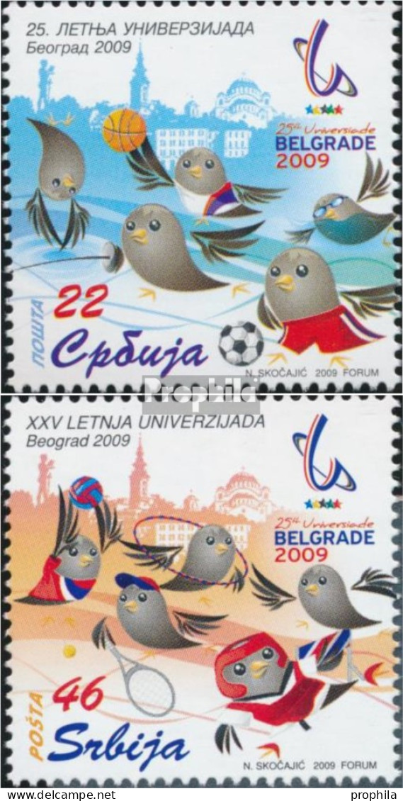 Serbien 295-296 (kompl.Ausg.) Postfrisch 2009 Sommer Universiade - Serbie