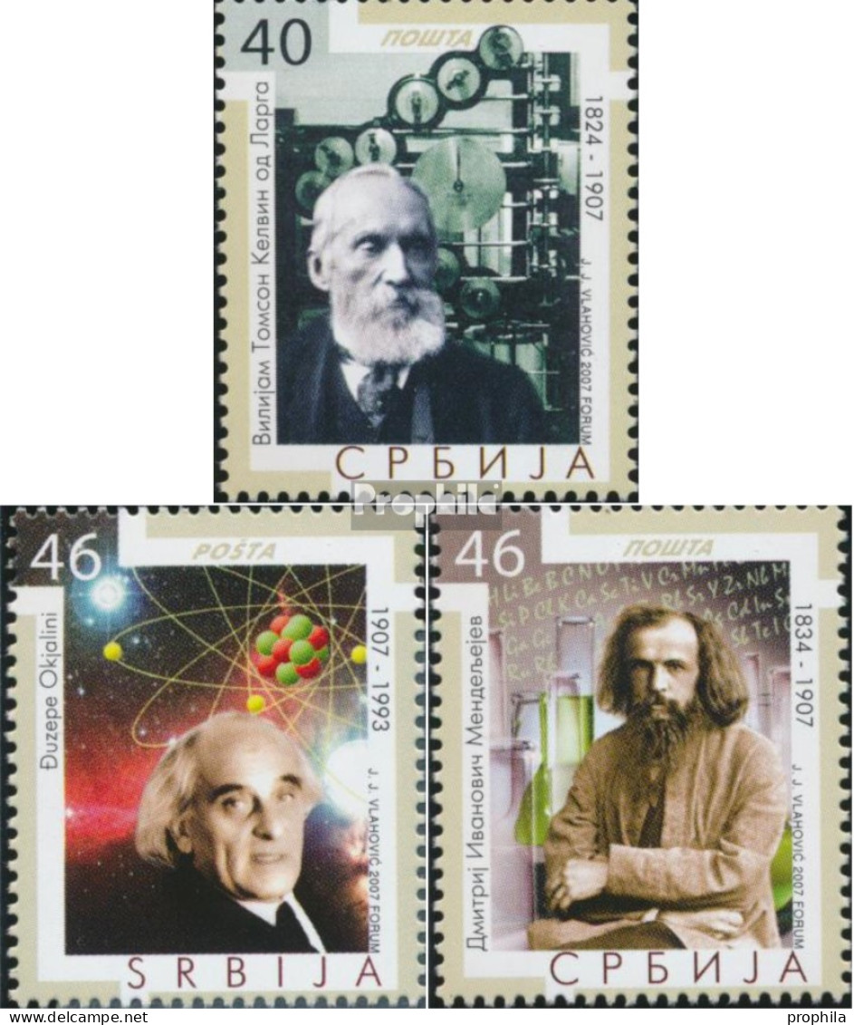 Serbien 210-212 (kompl.Ausg.) Postfrisch 2007 Wissenschaftler - Serbia