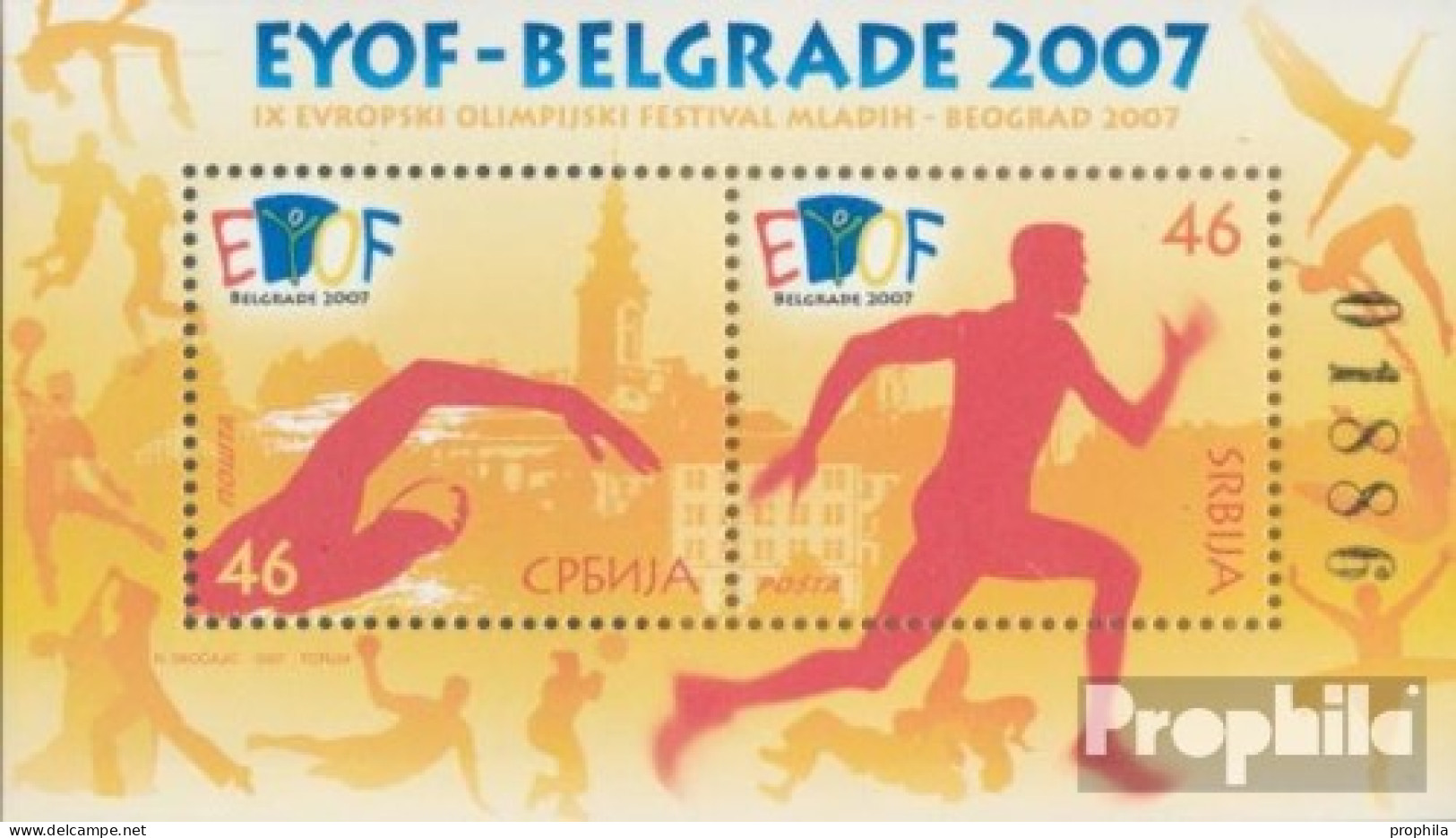 Serbien Block3 (kompl.Ausg.) Postfrisch 2007 Olympisches Sommerfestival - Servië