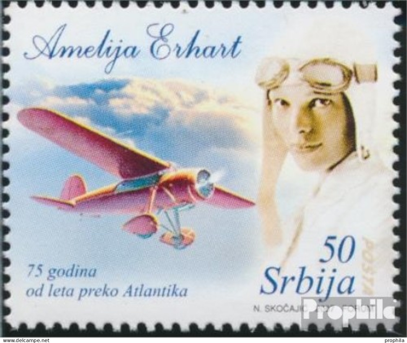 Serbien 199 (kompl.Ausg.) Postfrisch 2007 Amelia Earhart - Serbia