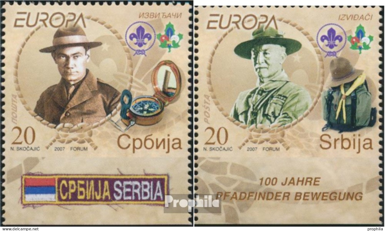 Serbien 196Du-197Du (kompl.Ausg.) Postfrisch 2007 Pfadfinder - Serbia