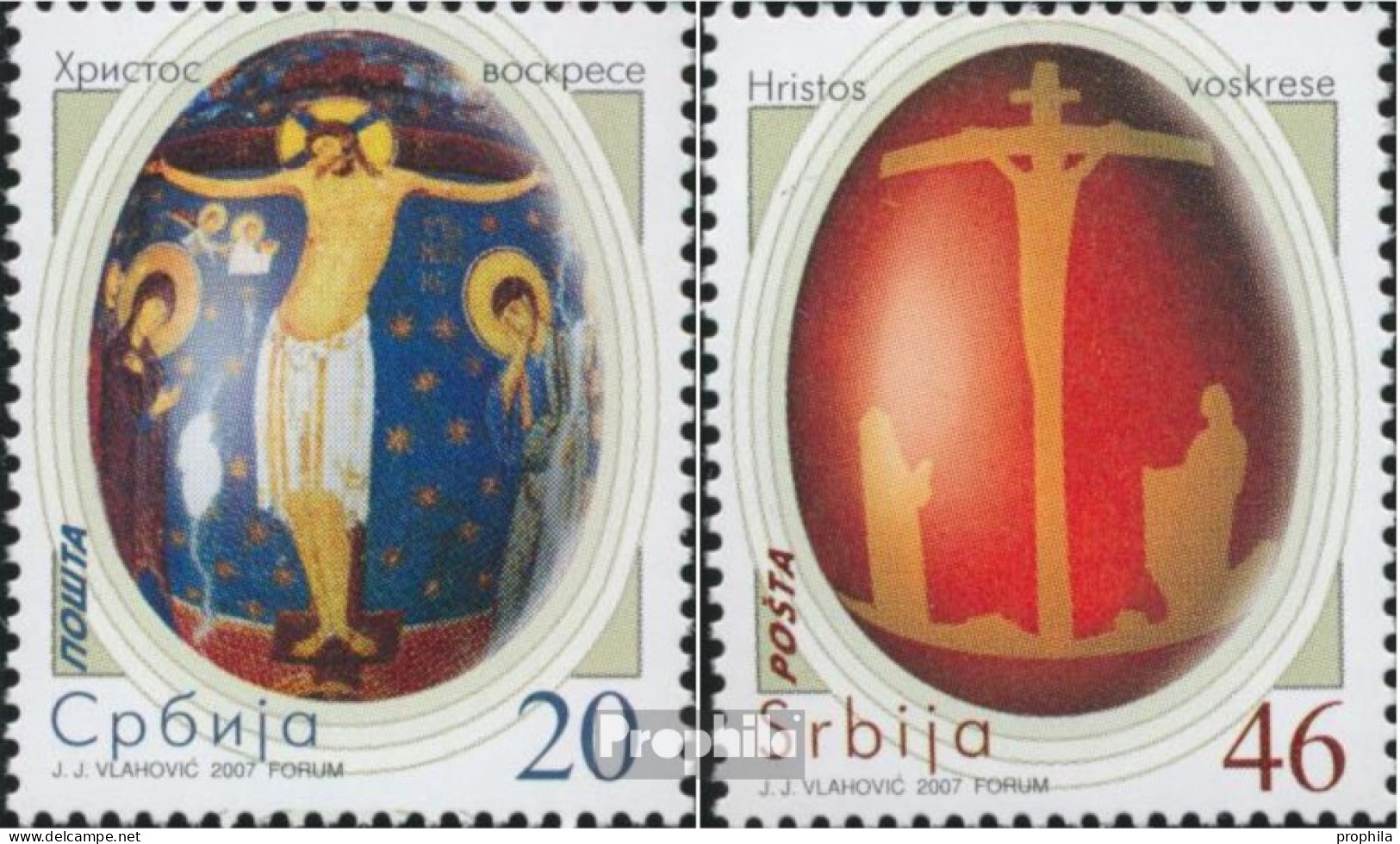 Serbien 183-184 (kompl.Ausg.) Postfrisch 2007 Ostern - Serbien