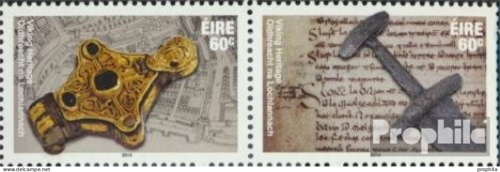 Irland 2087-2088 Paar (kompl.Ausg.) Postfrisch 2014 Kulturelles Erbe Der Wikinger - Unused Stamps