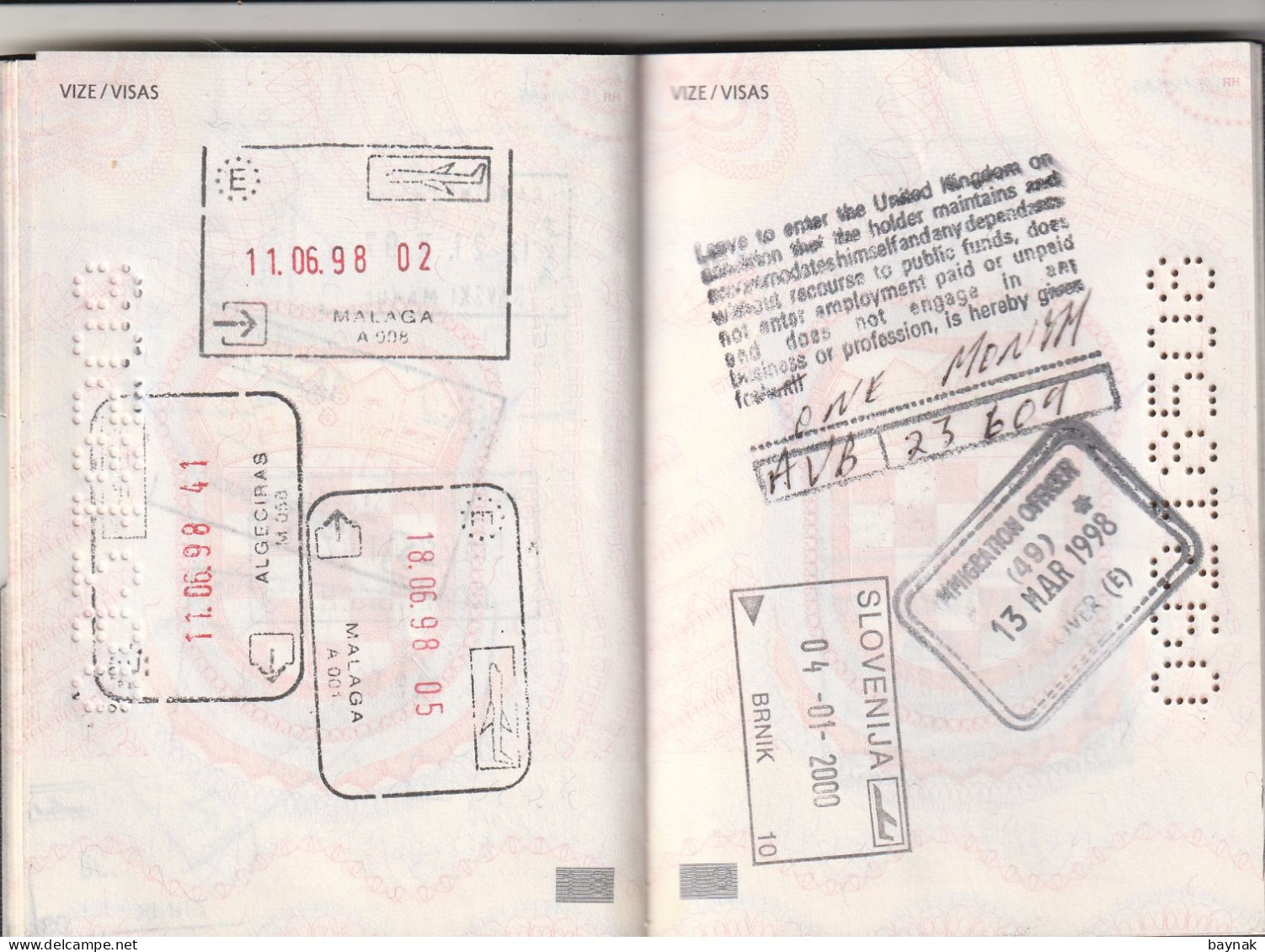 C143 -   CROATIA  - PASSPORT  -  I. MODEL  -  LADY  - 1992  - VISA: ISRAEL, UK, MALTA, IRELAND, MOROCCO -  SUPER QUALITY