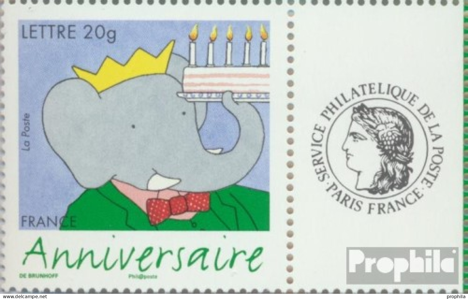 Frankreich 4102II Zf Mit Zierfeld (kompl.Ausg.) Postfrisch 2006 Geburtstags-Grußmarke - Neufs