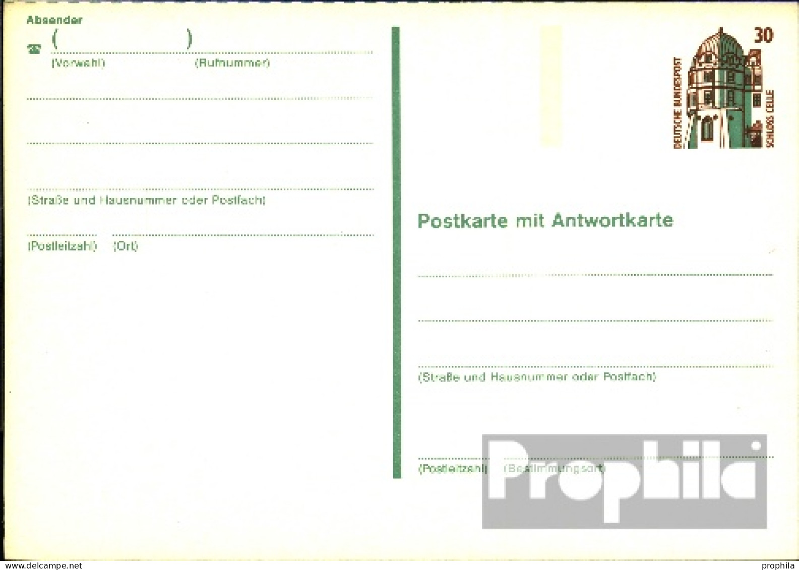 BRD P148 Amtliche Postkarte Gefälligkeitsgestempelt Gebraucht 1990 Sehenswürdigkeiten - Autres & Non Classés