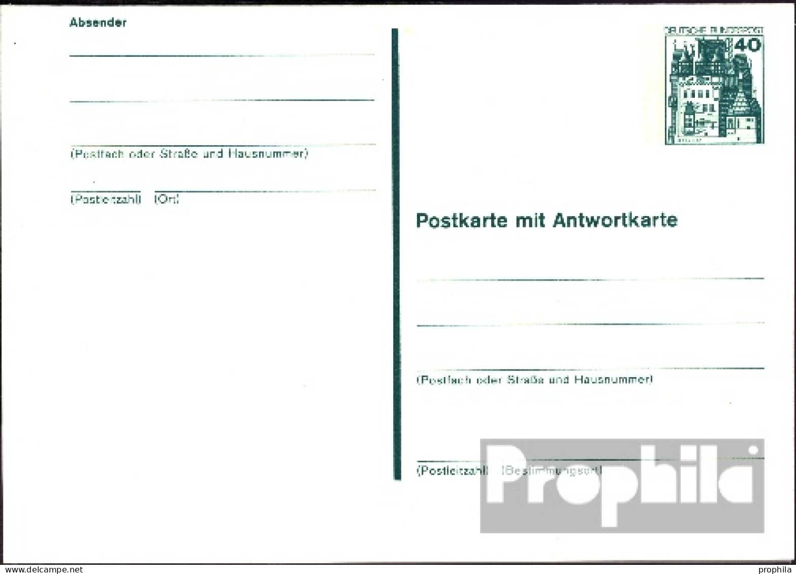 BRD P123 Amtliche Postkarte Gefälligkeitsgestempelt Gebraucht 1977 Burgen U. Schlösser - Altri & Non Classificati