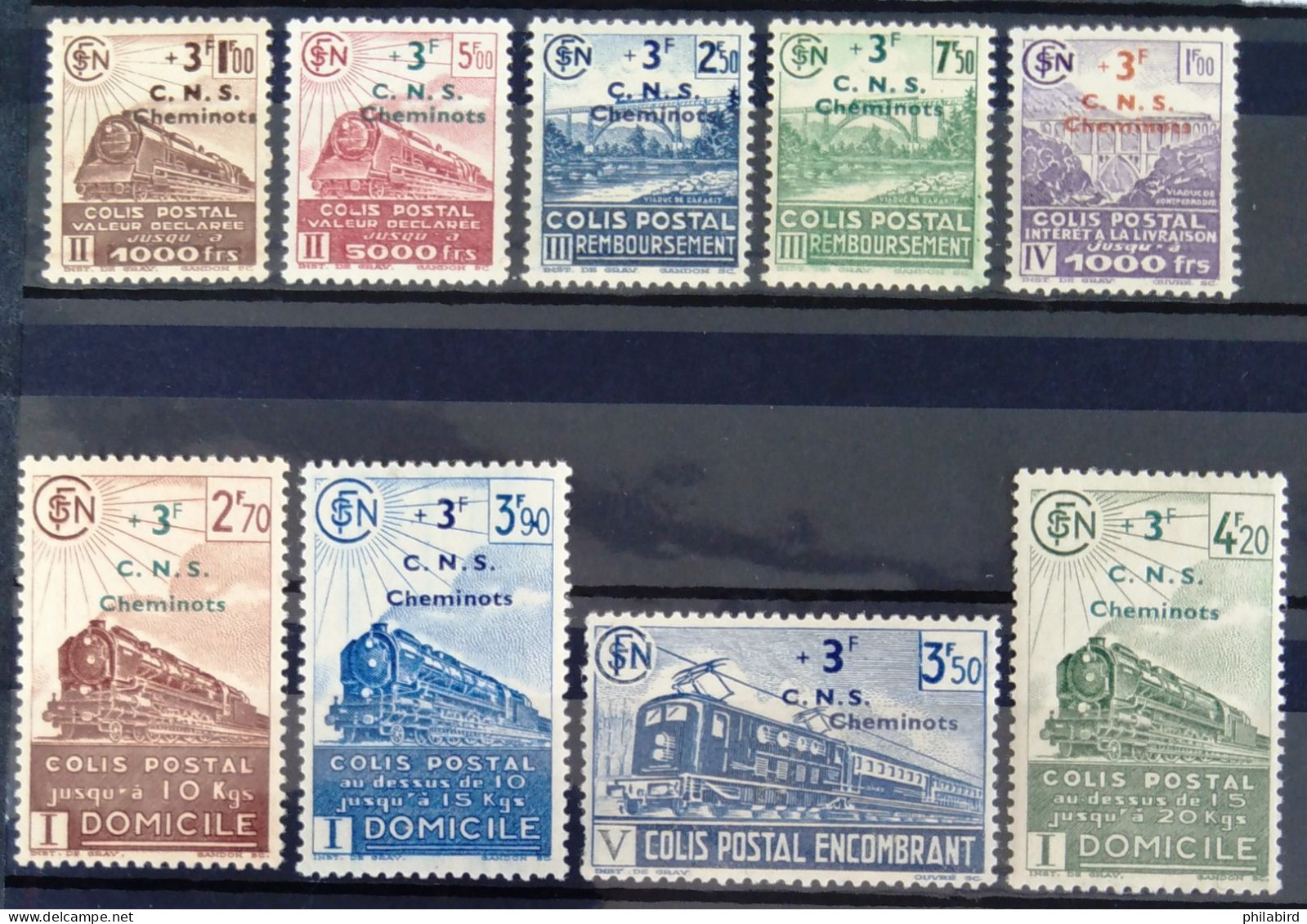 FRANCE                          COLIS POSTAUX   N° 191/199                        NEUF* - Mint/Hinged