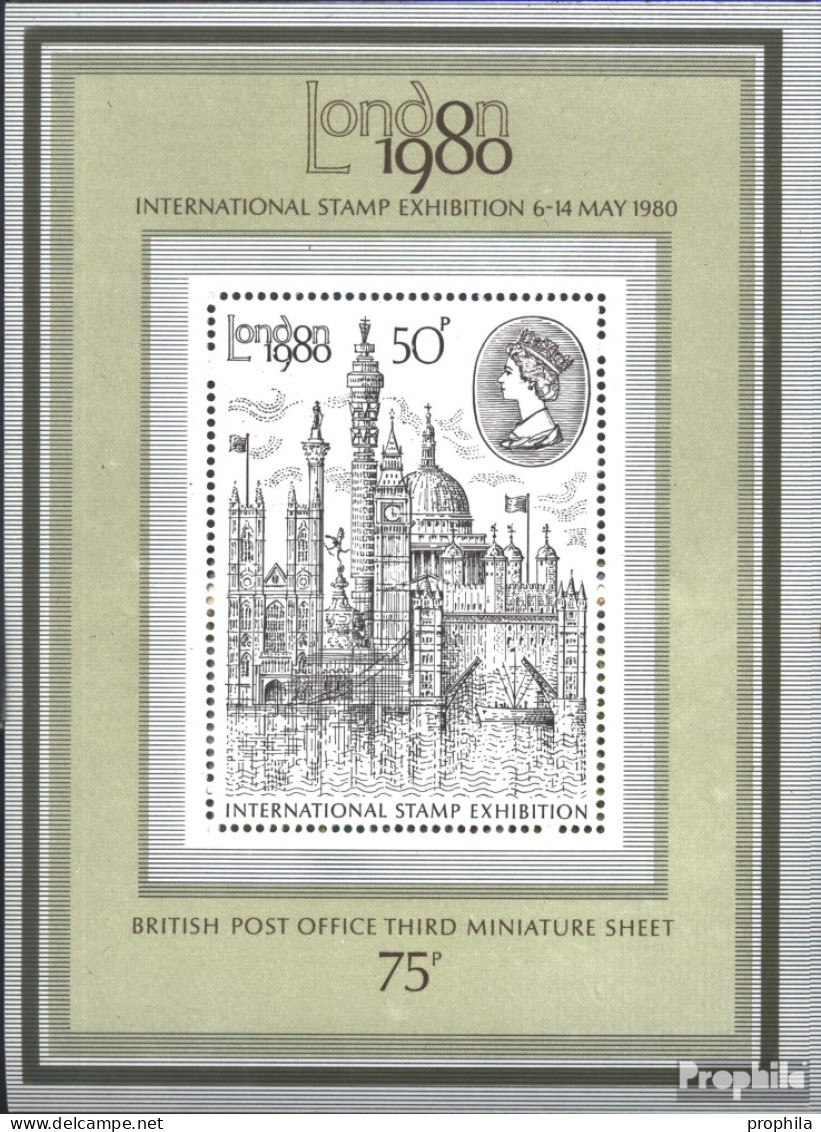 Großbritannien Block3 (kompl.Ausg.) Postfrisch 1980 Briefmarkenausstellung - Blocks & Miniature Sheets