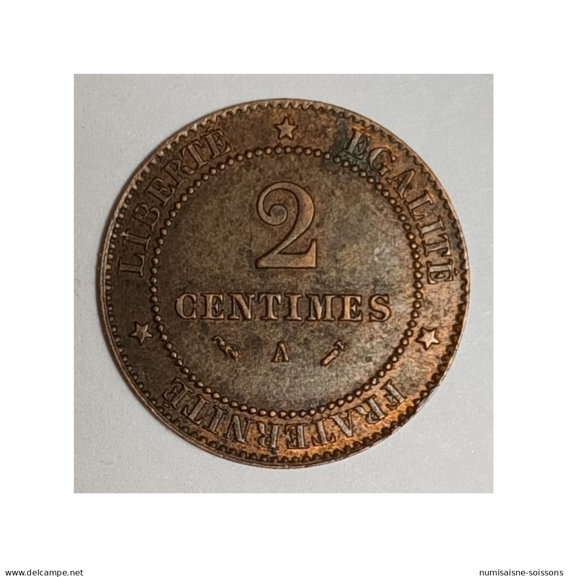 GADOURY 105 - 2 CENTIMES 1896 A - Paris - TYPE CÉRÈS - KM 827 - TACHES - TTB - 2 Centimes