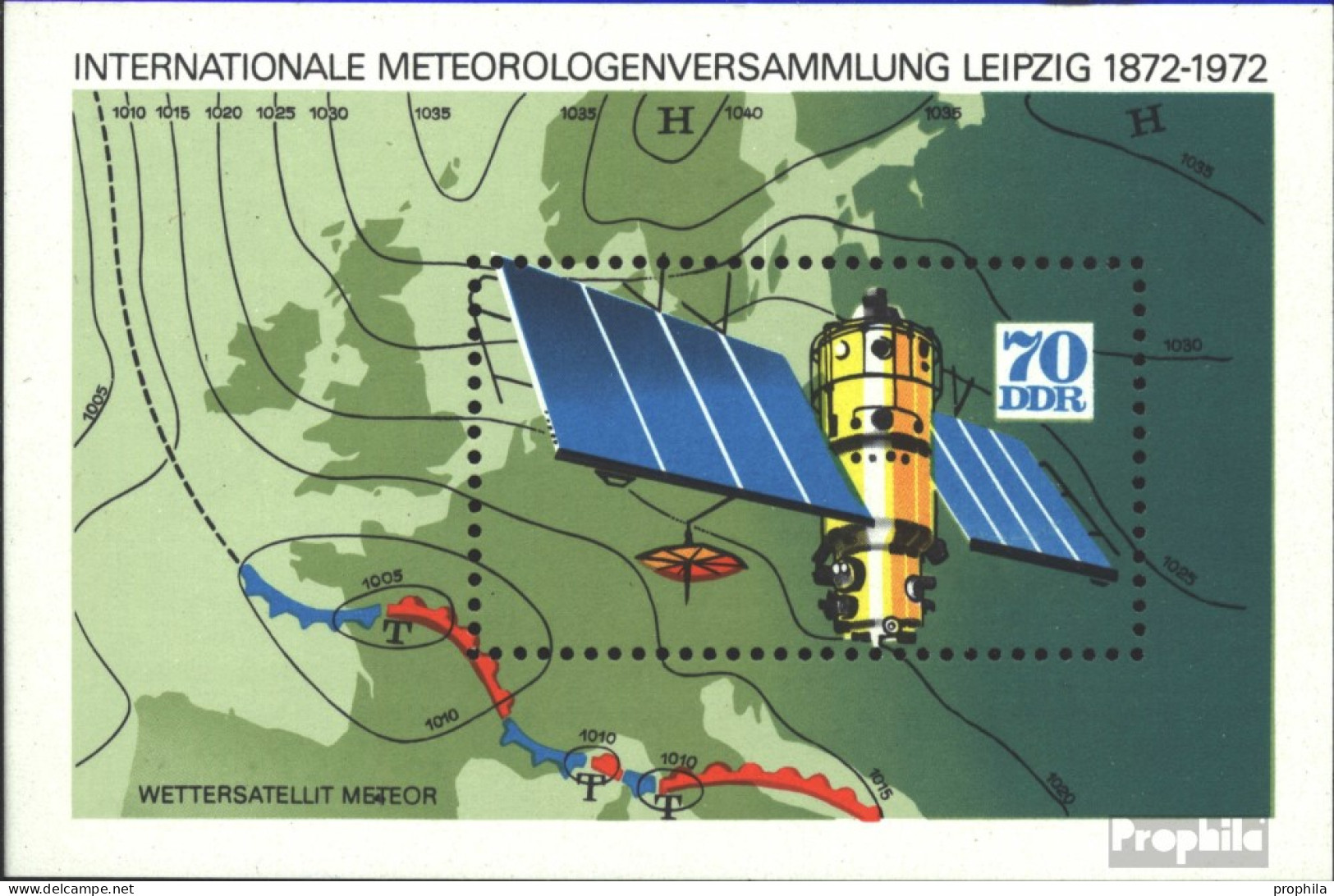 DDR Block36 Postfrisch 1972 Meteorologie - Unused Stamps