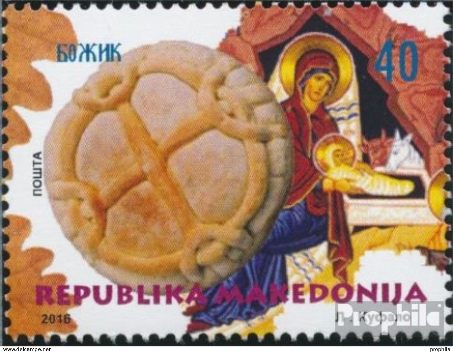 Makedonien 783 (kompl.Ausg.) Postfrisch 2016 Weihnachten - Macedonie