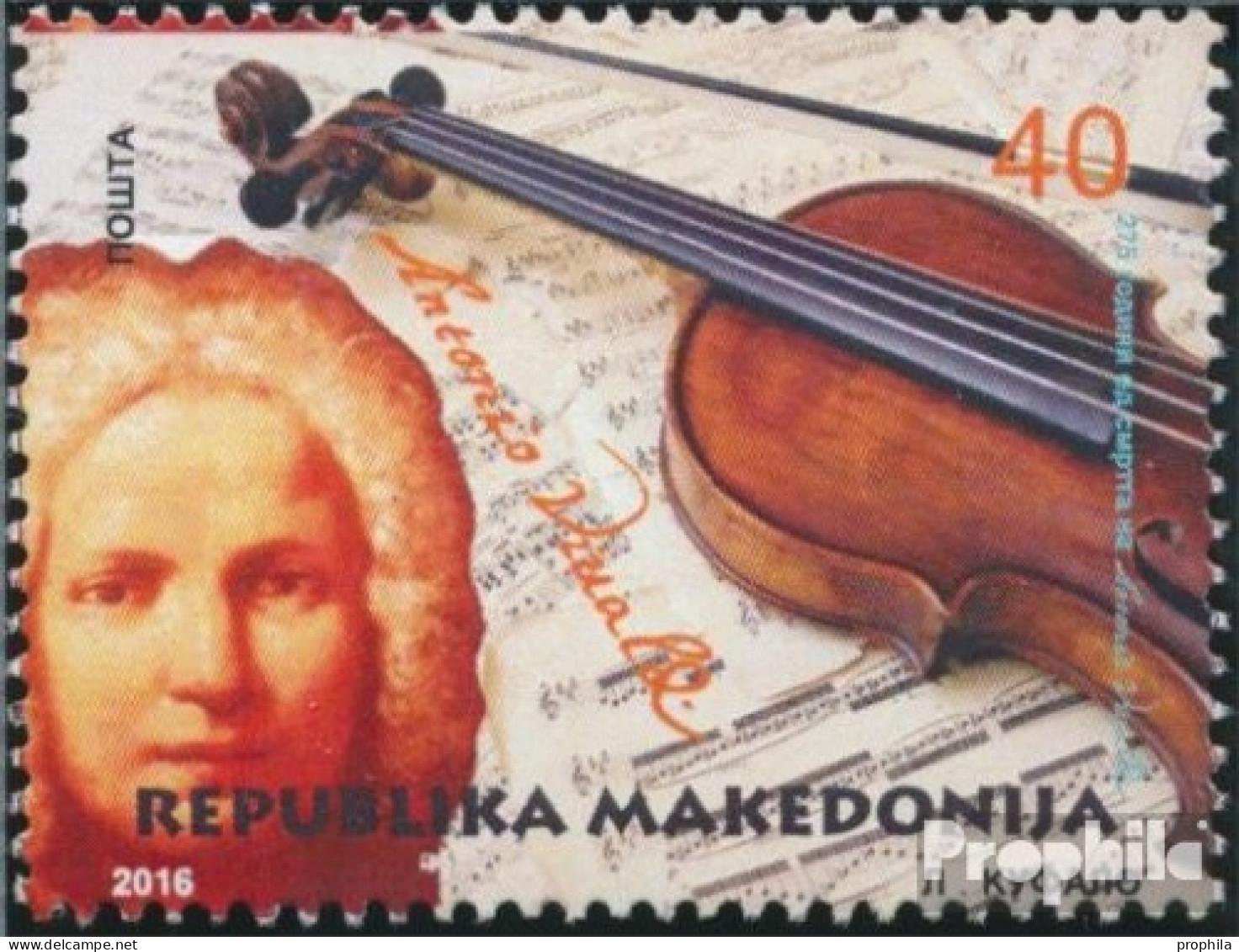 Makedonien 774 (kompl.Ausg.) Postfrisch 2016 Antonio Vivaldi - Makedonien