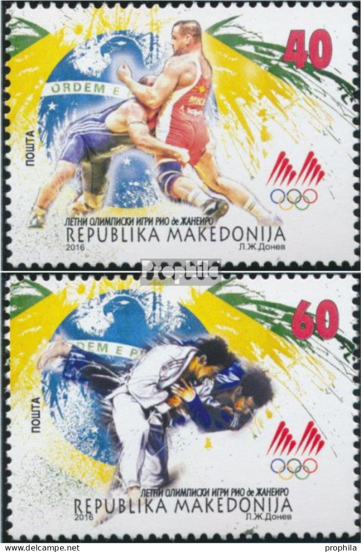 Makedonien 769-770 (kompl.Ausg.) Postfrisch 2016 Olympische Sommerspiele - Macedonia
