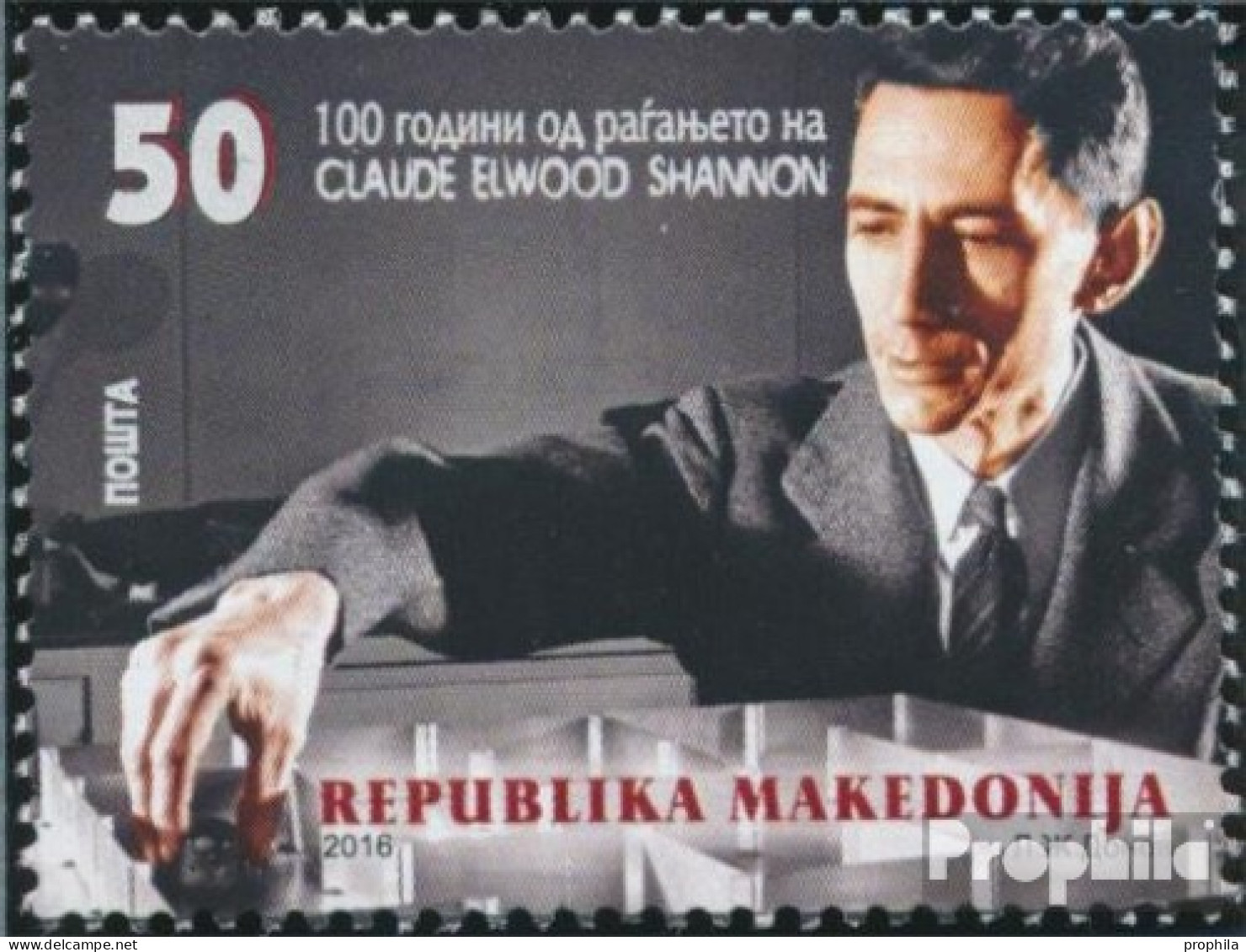 Makedonien 767 (kompl.Ausg.) Postfrisch 2016 Claude Shannon - Macedonia