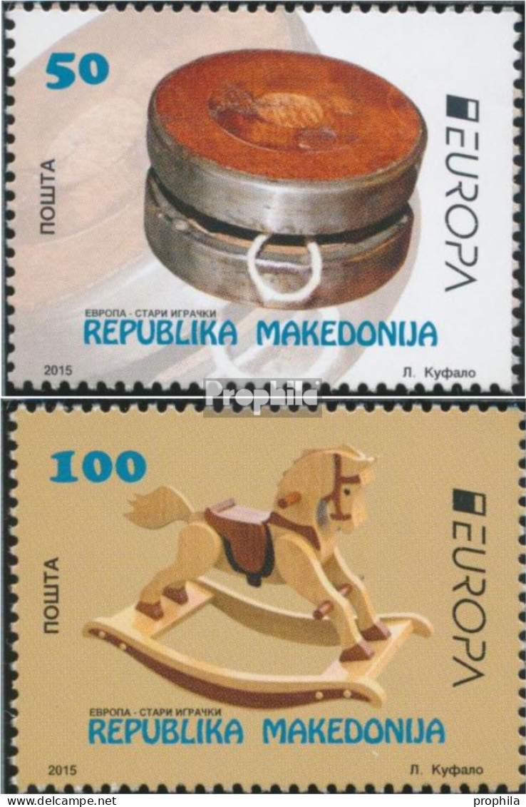 Makedonien 729-730 (kompl.Ausg.) Postfrisch 2015 Historisches Spielzeug - Macedonië