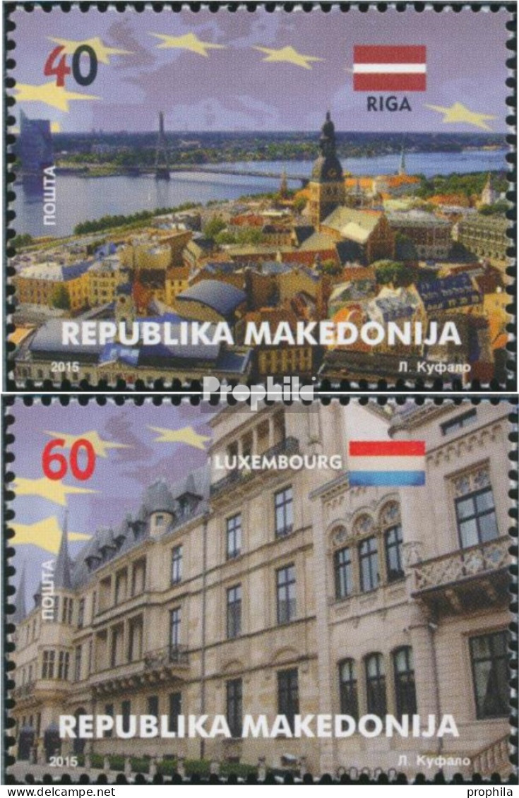 Makedonien 727-728 (kompl.Ausg.) Postfrisch 2015 Makedonien Und Die EU - Macedonia