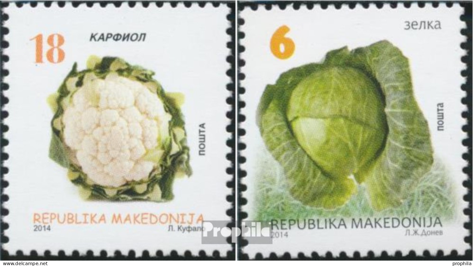 Makedonien 706,708 (kompl.Ausg.) Postfrisch 2014 Gemüse - Macedonie