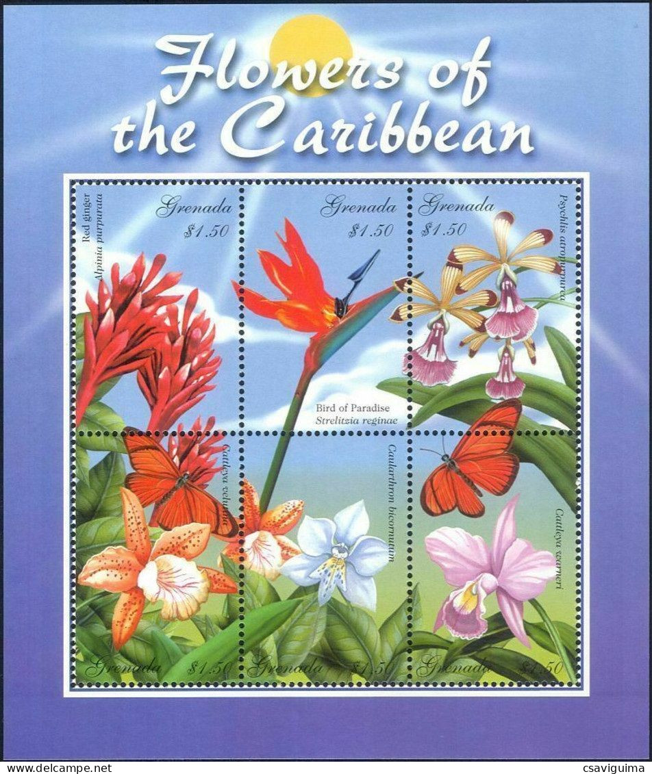 Grenada - 2000 - Flowers Of The Caribean - Yv 3829CA/CF - Otros & Sin Clasificación
