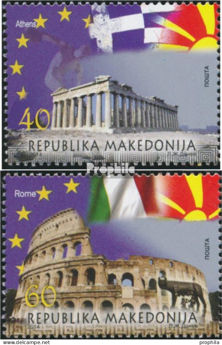 Makedonien 692-693 (kompl.Ausg.) Postfrisch 2014 Makedonien Und Die EU - Macedonia