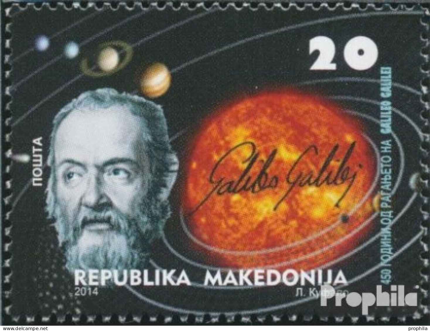 Makedonien 690 (kompl.Ausg.) Postfrisch 2014 Galileo Galilei - Makedonien