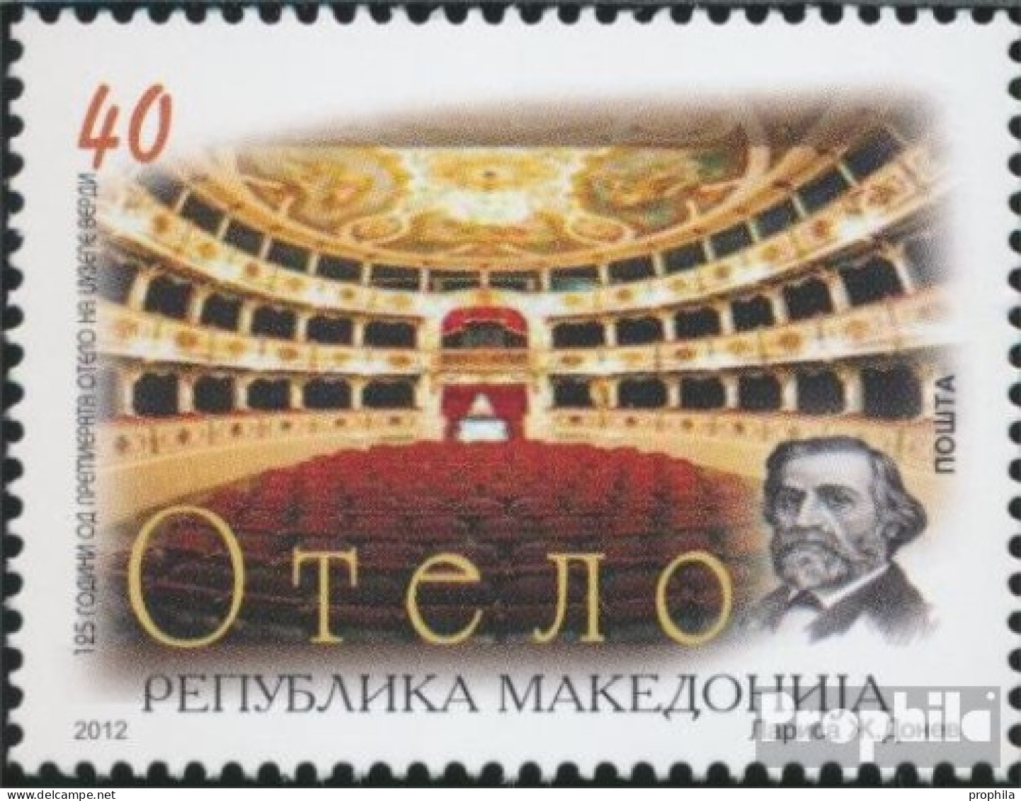 Makedonien 643 (kompl.Ausg.) Postfrisch 2012 Oper Othello - Macedonia