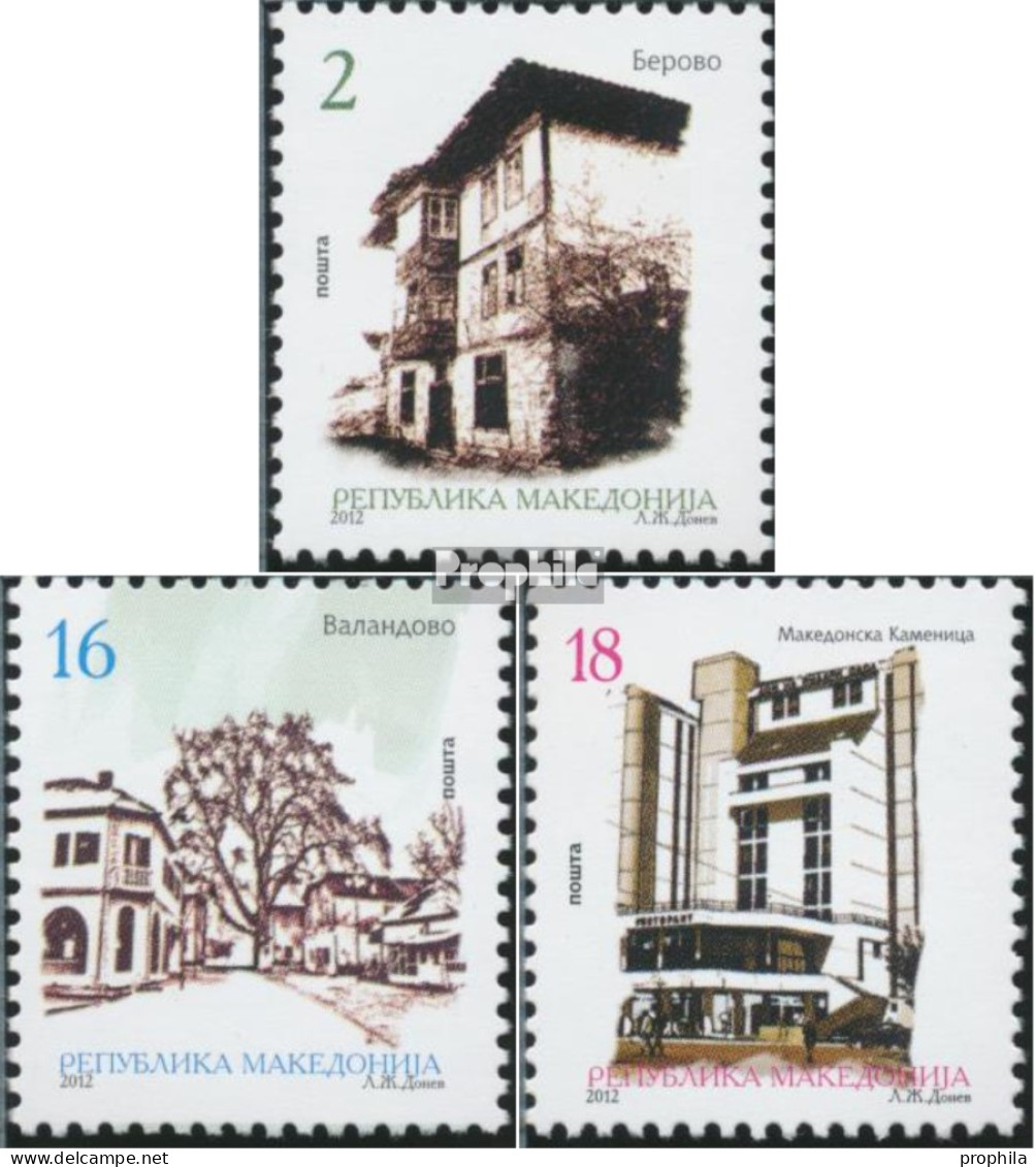 Makedonien 633-635 (kompl.Ausg.) Postfrisch 2012 Stadtansichten - Macedonia