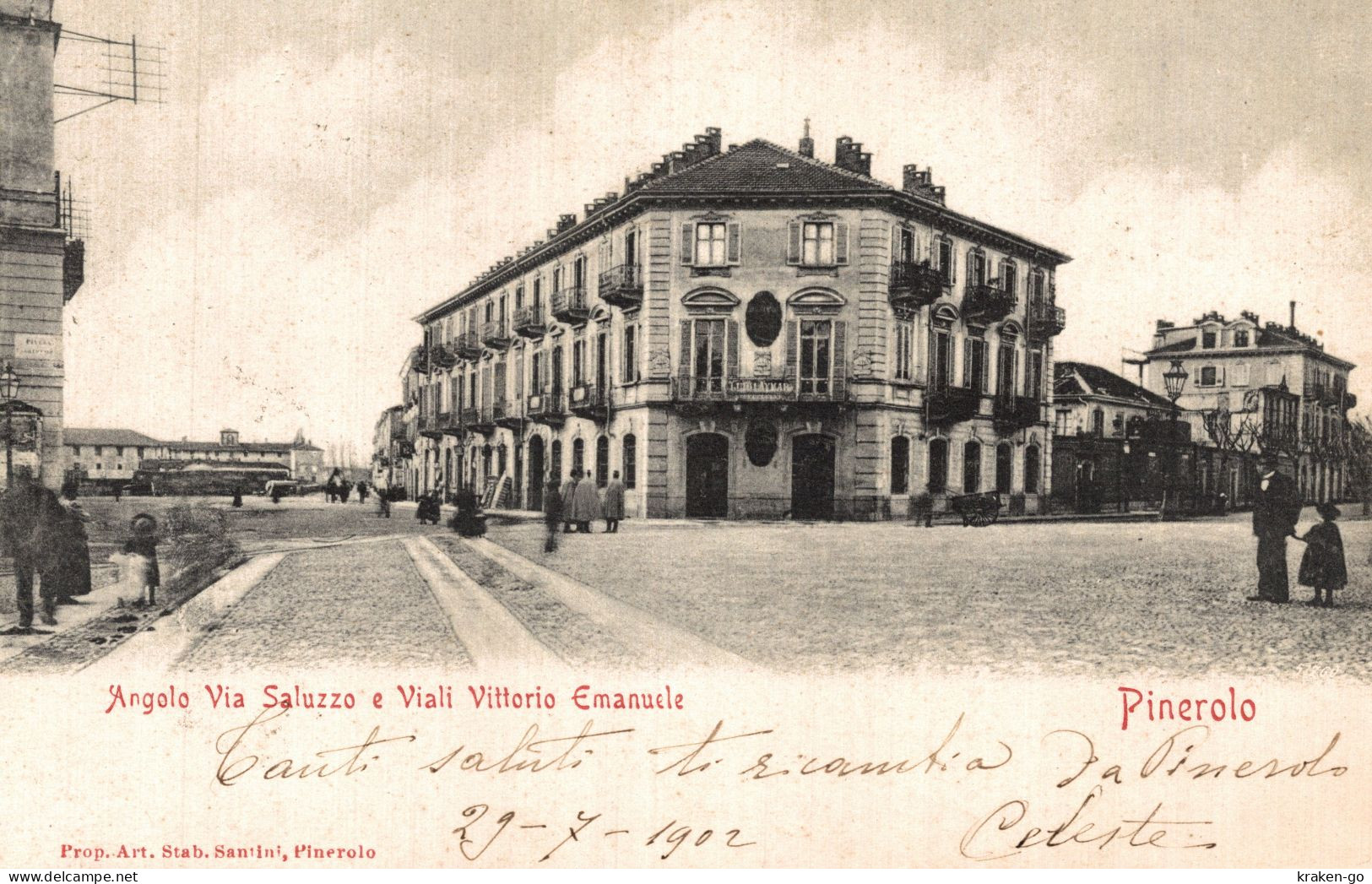 PINEROLO, Torino - Via Saluzzo E Viale Vittorio Emanuele - VG - I017 - Otros & Sin Clasificación