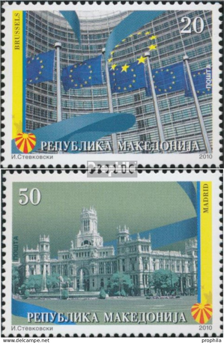 Makedonien 544-545 (kompl.Ausg.) Postfrisch 2010 EU-Aufnahmebewerbung - Macedonie