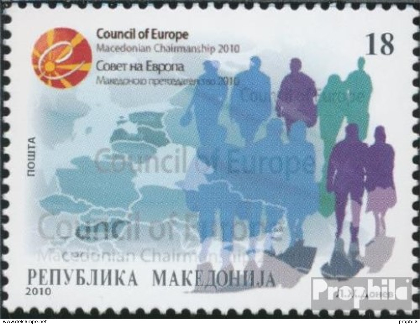 Makedonien 543 (kompl.Ausg.) Postfrisch 2010 Europarat - Macedonië